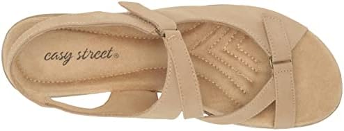 Easy Street Women's Bound Wedge Sandal, Sand, 9.5 Wide | Image 4
