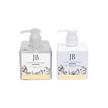 Gardenia Organic Body Wash & Body Creme Set 8 Oz Body Wash & Creme Bottles