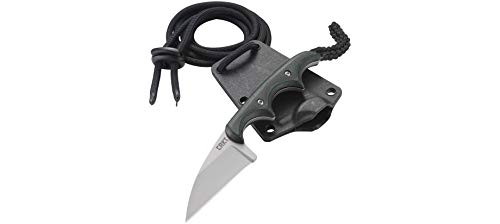 Crkt Minimalist Wharncliffe Neck Knife: Compact Fixed Blade Knife, Folts Utility Knife, Bead Blast Blade, Resin Infused Fiber Handle, And Sheath 2385 #TOP2