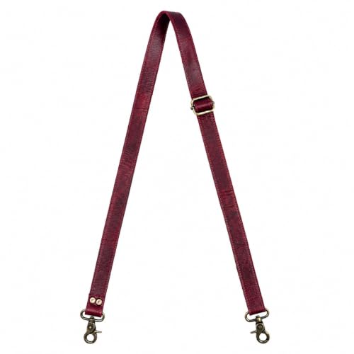 Image of Genuine Leather Purse Strap Replacement Adjustable 1 inch Wide ~ Womens Crossbody Handbag Laptop Bag Strap 28 inch-57 inch