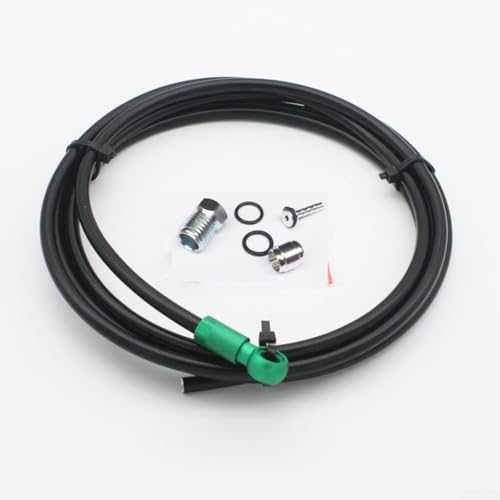 Jonikuper Kit de conduite de frein, kit de tuyau de frein de 2 m avec raccord banjo et olive, compatible avec R1, R1R, RO, RX, T1, MEGA, THE FR Brakes (vert)