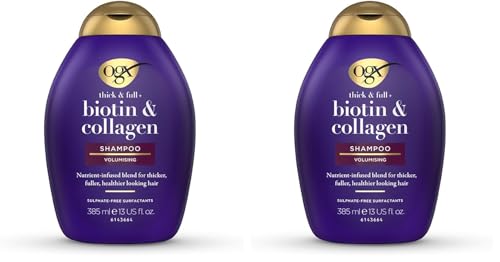 OGX Biotin & Collagen Hair Thickening Shampoo, 385ml (Pack of 2) option