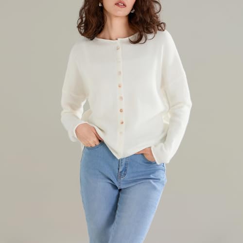 Image of Women Y2k Knitted Cardigan Long Sleeve Button Down Sweater Lightweight Casual Cardigan Loose Fall Streetwear