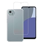 対応 AQUOS wish5 ガラスフィルム+ケース【旭硝子素材製】ガラスフィルム 硬度9H 高透過率 飛散防止 自动吸着 ーAQUOS wish5 SH-52F SH-M32 ケース柔軟 TPU 全透明 軽量 衝撃吸収 傷つけ防止 携帯便利 滑り止め 散熱加工 黄変しにくい【1+1枚セット】