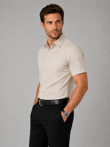 Image of Appel Touch Men's Cotton Blend Formal Shirt Half Sleeves