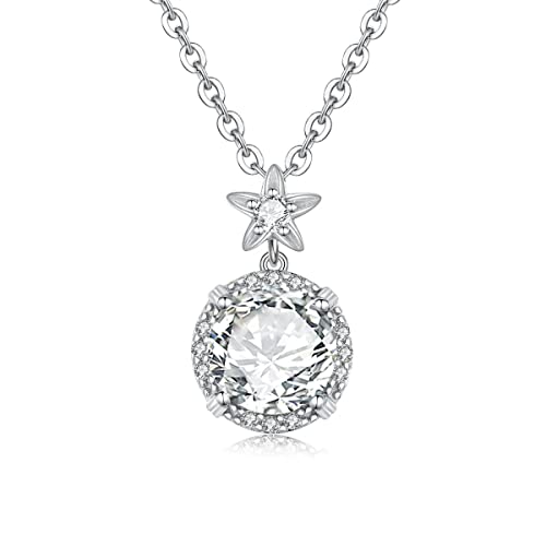 Pendentif moissanite 4ct pour illuminer vos tenues de soirée et votre quotidien