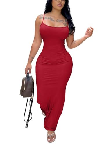 Image of HTD Women Summer Sexy Bodycon Maxi Dress Casual Slim Long Dresses