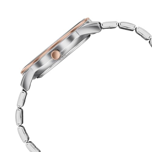 Image of Sonata Poze 8 Quartz Analog with Grey Dial IP Rose Gold Stainless Steel Strap Watch for Men - SP70053KM02W