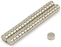 FIRST4MAGNETS F042-N35-50 4mm Dia x 2mm Thick N35 Neodymium Magnet-0.38kg Pull (Pack of 50), Set of 50 Pieces