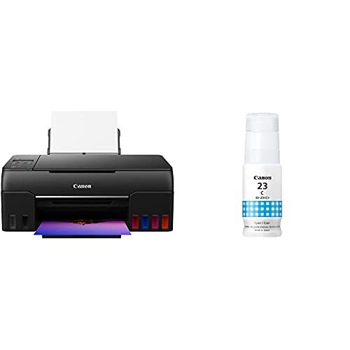 Image of Canon PIXMA G620 Wireless MegaTank Photo All-in-One Printer [Print, Copy, Scan], Black with Canon GI-23 C AMR