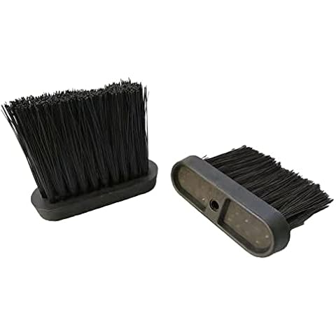 HpLive 2Pcs Rectangular Replacement Spare Fireplace Brush Head Refill for Fireside Hearth Companion Brush Head Set, Black,9.8x3.2x1.5cm Cover