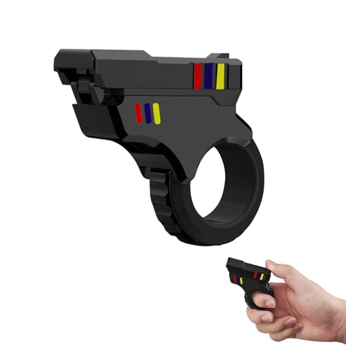 3D Printed Zoom Gun Fidget Slider Toy - Stress Relief and Anxiety Pressure Relieving Gadget for Adults and Kids - Portable Fun Finger Toy, Multicolor