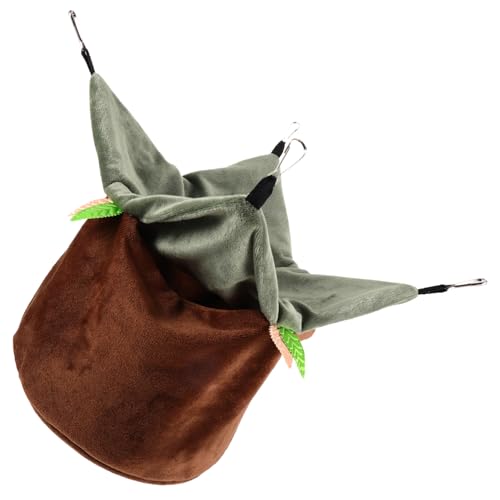 POPETPOP Cama para Mascotas pájaro Loros alimentador Felpa Paloma Bebedero para pájaros para Jaula nidos de pajaros casa pajaros casa de Loros Colgantes Nido de Periquito paño Light Brown