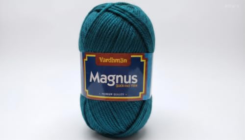 Image of Vardhman Magnus Knitting Yarn 100% Acrylic Bulky 4Ply Yarn (Pack of 1 Ball - 100g) - Knitting & Crochet Yarn for Winter Sweaters, Scarves, Blankets | Hypoallergenic, Hand Wash - Dark Teal