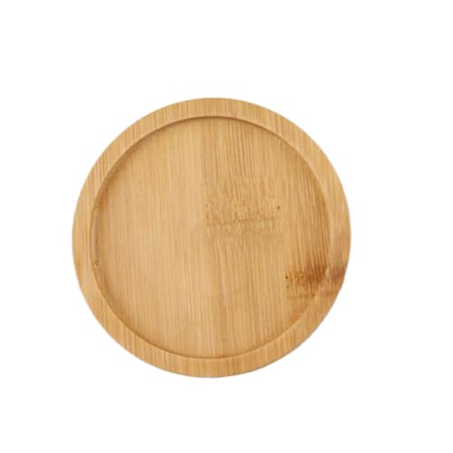 Toddmomy 6piezas Estera De Bambú para Macetas Bandeja Redonda De Bambú Platillos para Plantas De Interior y Exterior Bandeja para Bonsáis y Suculentas