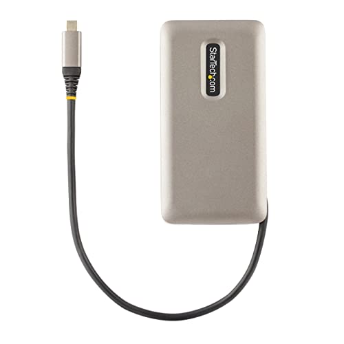 Image of StarTech.com USB-C Docking Station for MacBook Pro M1 M2 M3 M4 and Windows, 4K 60Hz HDMI, HDR, USB 10Gbps Hub, 100W Laptop Charging, GbE, 1ft /30cm Cable | Up to 85W host charging, 2x USB-C 1x USB-A 10Gbps, USB Powered or external adapter, Surface Pro 7, Ultrabook