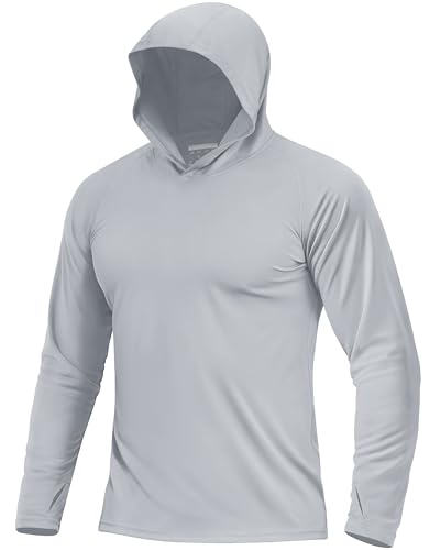 Boladeci SPF Shirts for Men Fishing Hoodies UPF 50 Long Sleeve Sun Protection with Hood Summer UV...