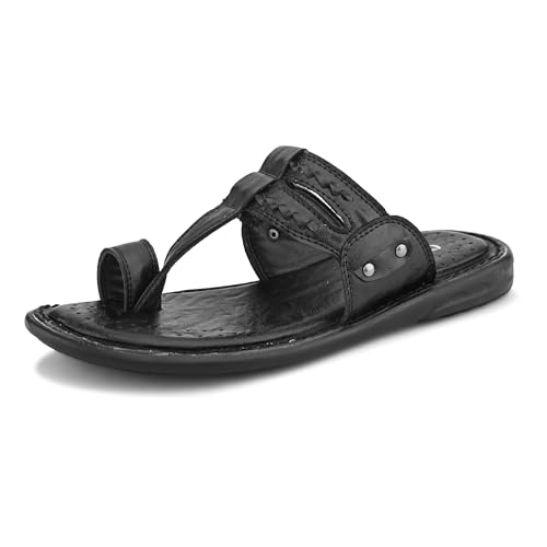 Centrino Men's Slippers | Kolhapuri Style Chappals with Soft Cush...