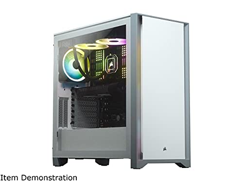 Corsair 4000D Tempered Glass Mid-Tower ATX Case (Solid Steel Front Panel, Tempered Glass Side Panel, RapidRoute Cable Management System, Spacious Interior, Two Included 120 mm Fans) White - Image 2