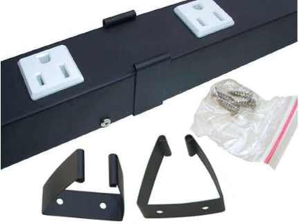 16 in Hardwire Power Strip (NO Power Cord), 5 Vertical Outlets, H01605NV1