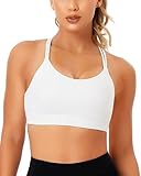 【SUPER ELASTIC PREMIUM FABRIC】This sports bra is made with is Crafted from innovative seamless professional sports fabric, which is lightweight, breathable, and stretchy. Brushed and buttery-soft touch, sweat-wicking fabric with decent compression, s...