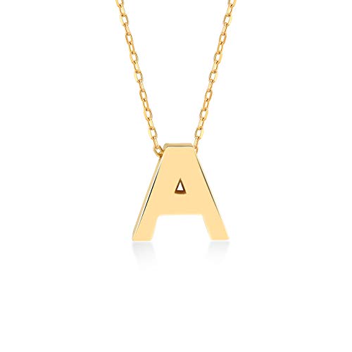 GELIN 585er Gelbgold Schlichte Anfängliche Halskette für Damen, Kette 45 cm Cover