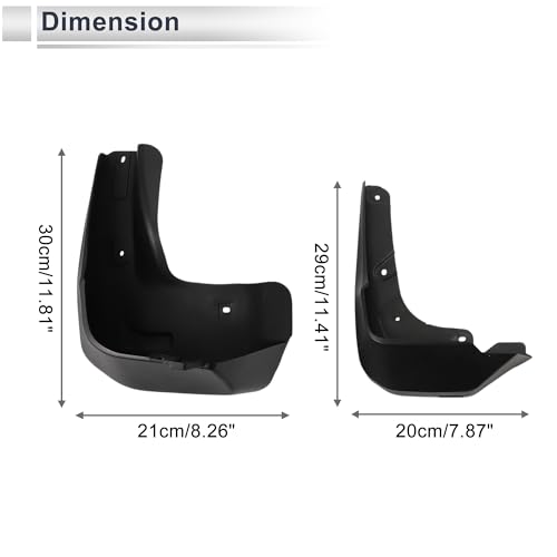 Image of X AUTOHAUX 1set Front and Rear Mud Flaps Splash Guards Mud Guards for Acura MDX 2014-2016 W /Mount Accessories