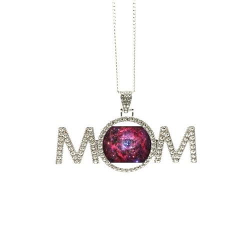 Collier rose rouge monocéros à motif nébuleuse, l'excellence d'un bijou d'art
