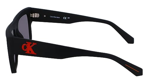 Calvin Klein Jeans CKJ23642S 002 Matte Black Sunglasses Unisex Iniettato, Rectangle, 54 - 3