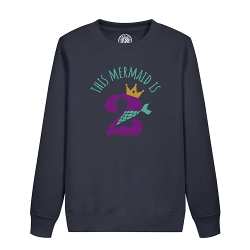 Sweatshirt enfant anniversaire 2 ans motif sirene cadeau fille