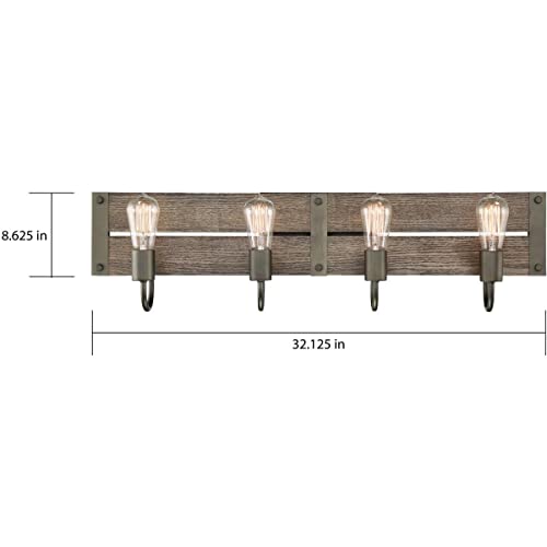Image of Nuvo 60 /6430 Winchester 4-Light Wall Sconce Bronze & Aged-Wood Finish - 60-6430