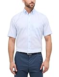 Kragenform: Button Down ETERNA Comfort Fit Hemd Kurzarm Button Down Kragen hellblau Größe 45