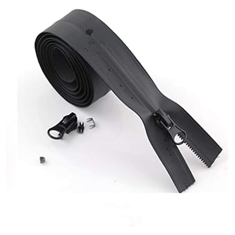 Open-Ended Zip Fasteners Strong Nylon Closed End Zip,zippers NO.5# Waterproof In Bulk Zipper,for Sewing Tents Travel Bags Zipper,(Color:Black,Size:5#) (Color : Black) Cover