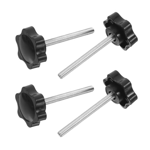 Hoement 4 Piezas Pomo Estrella con Mango y Junta Tornillo de Apriete Ergonómico para Reposabrazos y Plataforma de Andador Repuesto para Accesorios de Silla de Ruedas y Soporte de Asiento