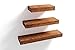 Produktbild Decorativo Wandregal Altes Holz 3er Set Größen 30/45/60x15x5 cm - Schweberegal Holz aus massivem Kiefernholz - Sehr Langlebiges und Schmutzabweisendes Regal Wand (Nuss, 30/45/60x15x5cm)
