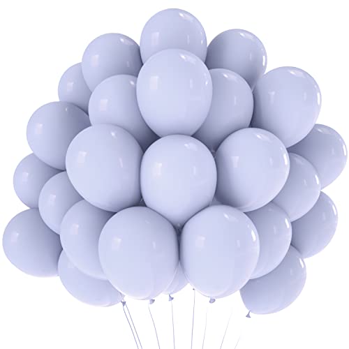 DAZAKA Ballons Gris Pastel | 50 Pièces - 12' 30 cm - LATEX NATUREL Biodégradable | Ballon Gonflable Hélium | Ballon Baudruche | Décoration pour Mariage, Anniversaire, Baptême, Fete