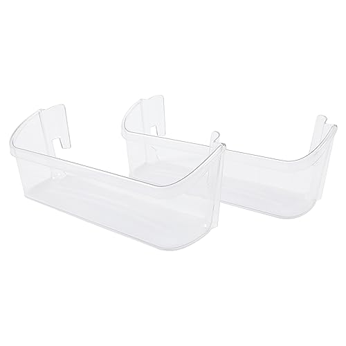 HECASA 240363701 PS430206 AP2116105 Refrigerator Door Shelf Compatible with Frigidaire Kenmore Refrigerator Door Bin 891286 240363707 Replacement only White Lower Bin 2PCS