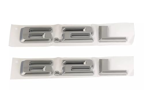 Image of 2pcs 6.2L Emblems 3D Hood Style Badge Logo Sticker Nameplate Letter Replacement for 1500 2500HD (Chrome)