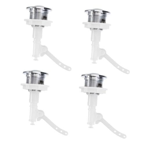 FUTUREORYY 4個 トイレタンク用プッシュボタン交換パーツ 多電気めっき表面加工 耐老化設計 簡単取付 汎用型バスルーム用水タンク部品