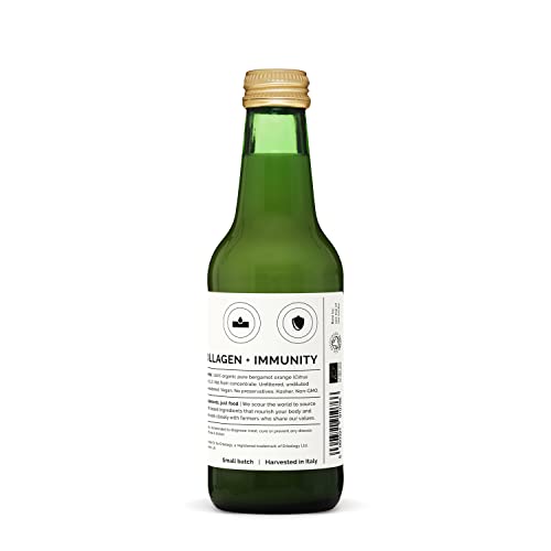 100% Organic Bergamot Juice 8.5 fl oz - Supports Immunity and Collagen Production - Rich in Vitamin C and Bioactive Flavonoids - Straight from Farm in Italy - Undiluted - No Added Sugar - Non-GMO