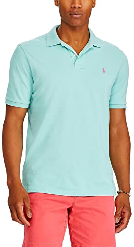 Image of POLO RALPH LAUREN Men Custom Fit Mesh Pony Logo Shirt (L, BaysideGreen)