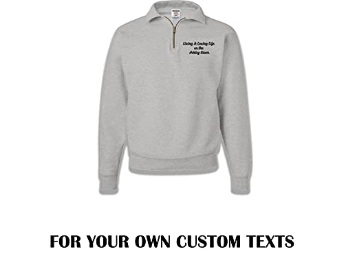 INK STITCH Men Neblend 4528mr Custom Stitching Text Logo Super Sweaats Quarter Zip Sweatshirts3