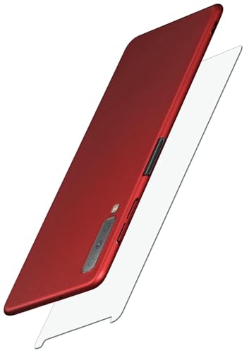 Protection à 360 degrés MoEx pour Samsung Galaxy A7 2018 avec boîtier fin rouge et film
