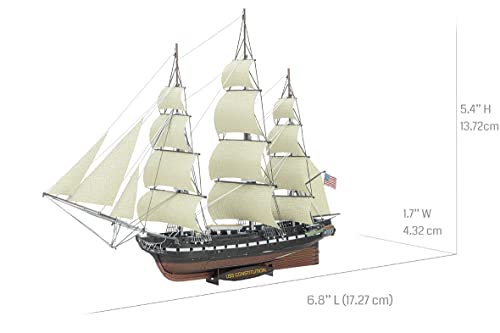 Kit de modélisme en métal 3D USS Constitution Metal Earth Premium avec pince