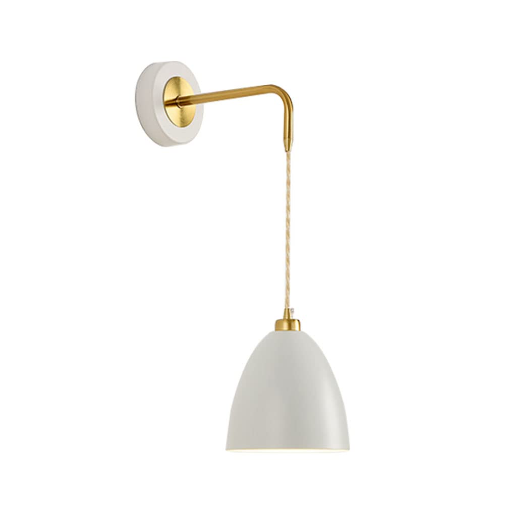 HUAYUSEDF Modern Wall Lamp E27 Simple Bedroom Sconce Lighting Fixtures Bedside Light Aisle Lights Living Room lamp Hallway (Black)(White)