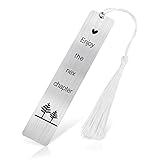 cobee Inspirierendes Lesezeichen mit Quaste, motivierendes Lesezeichen Geschenk für Buchliebhaber Metall Buchmarker Buchseitenmarker Abschlussgeschenk für Lehrer Kollegen Mitarbeiter (B)