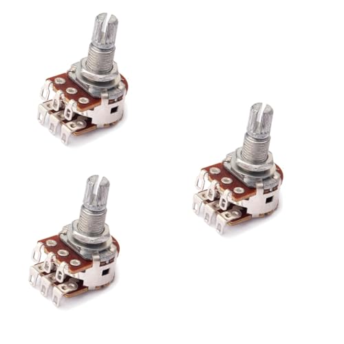 FAVOMOTO 3pcs Solid Sturdy Guitar Accessory Mn50k Audio Taper Potentiometer Dual Pot