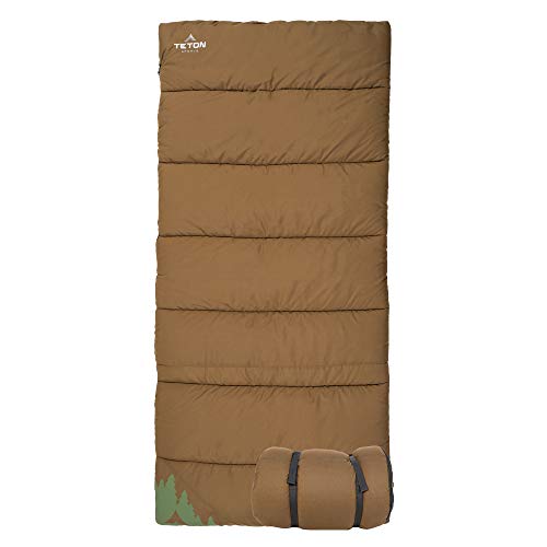 TETON Sports 1349 Evergreen Canvas Sleeping Bag; Warm and Comfortable Sleeping Bag