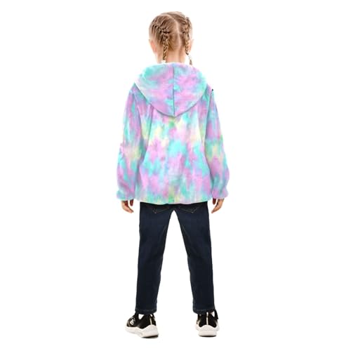 OTVEE Abstract Colorful Bright Wave Kids Hoodie Jacket Fall Spring Full Zip Warm Outwear Coat4