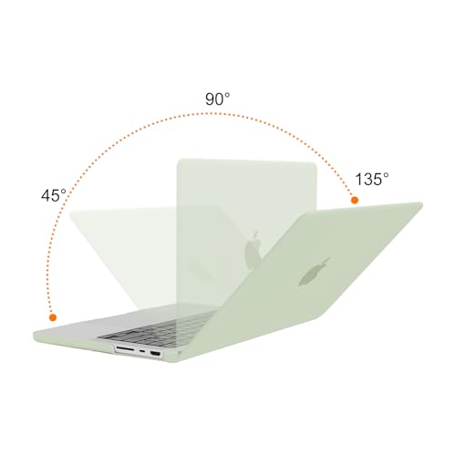 Image of MOSISO Compatible with MacBook Pro 14 inch Case 2025 2024 2023 2022 2021 M5 M4 M3 M2 M1 A3434 A3112 A3185 A3401 A2918 A2992 A2779 A2442, Hard Shell&Keyboard Cover&Screen Film&Pouch,Sage Green